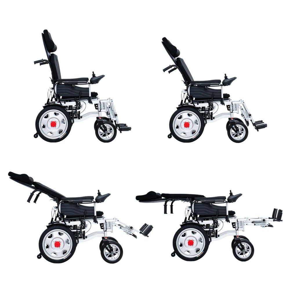 Silla de Ruedas Eléctrica 4 en 1 Reclinable con Elevapiernas vista 6