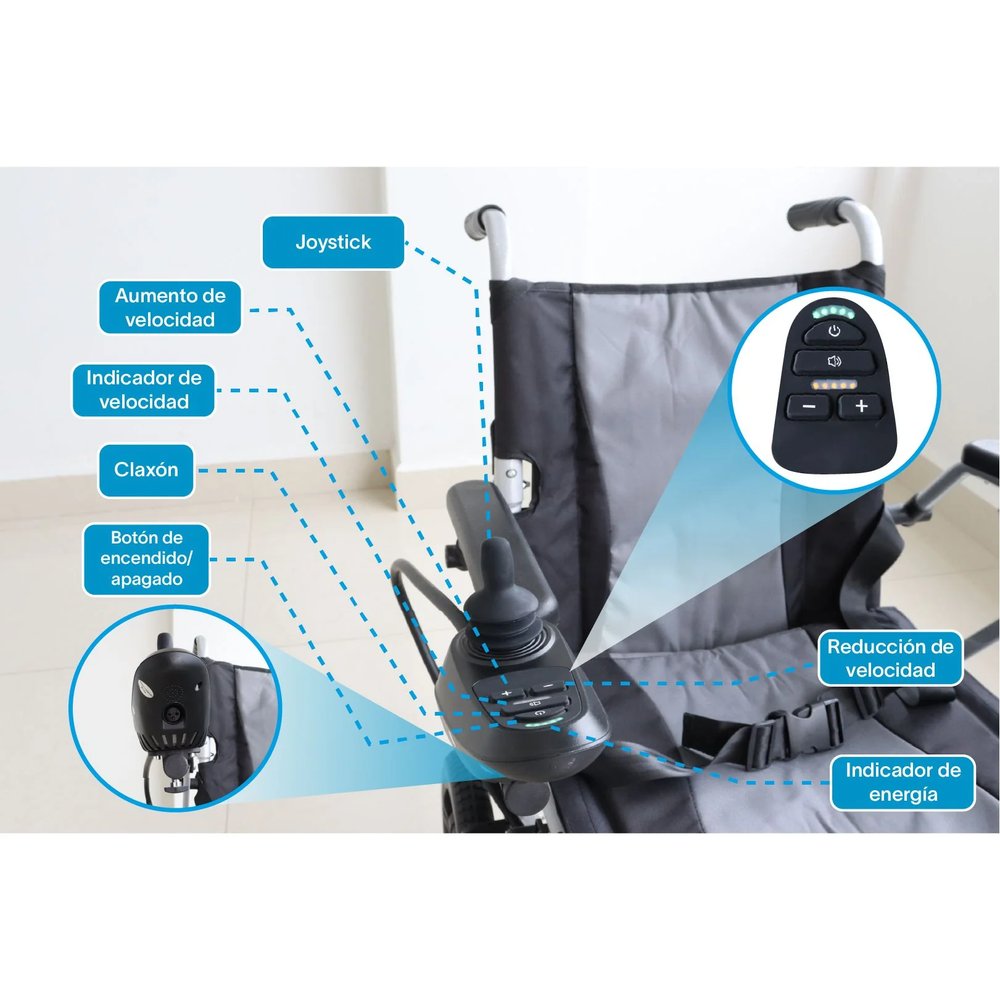 Silla de Ruedas Eléctrica de Acero 28 kg vista 4