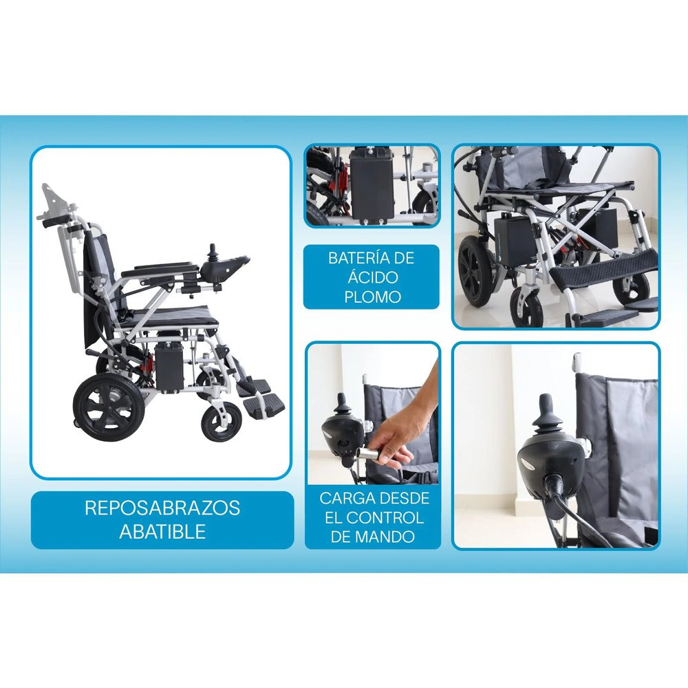 Silla de Ruedas Eléctrica de Acero 28 kg vista 5
