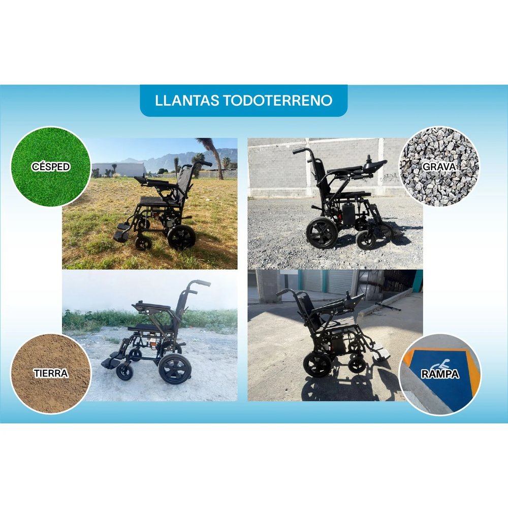 Silla de Ruedas Eléctrica de Acero 22 kg con Litio vista 6