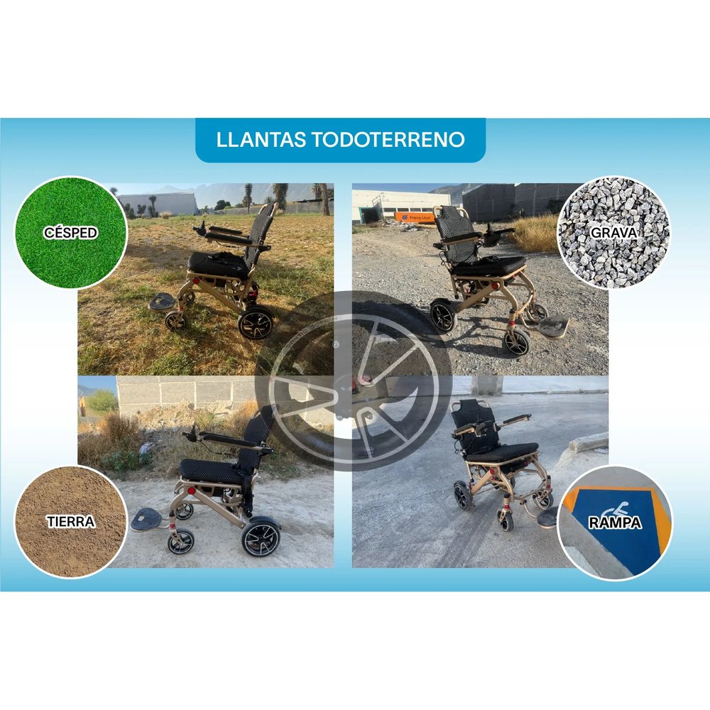 Silla de Ruedas Eléctrica de Aluminio con Control LED 19 kg vista 6