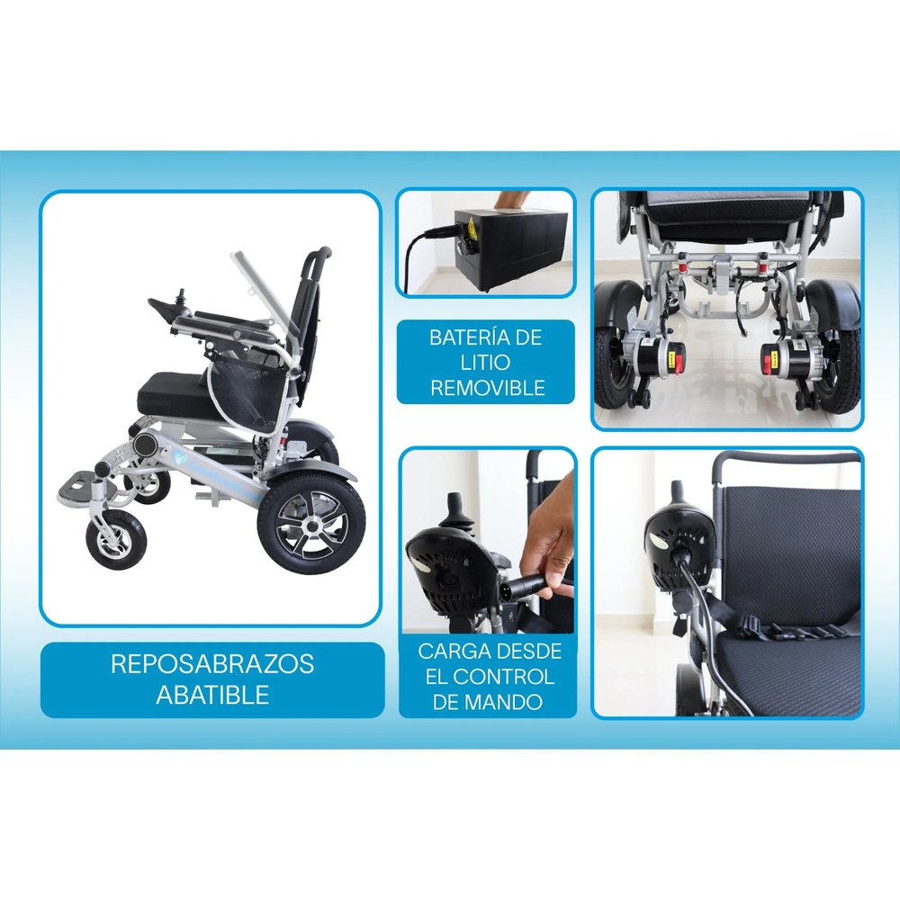 Silla de Ruedas Eléctrica Plegable de Aluminio 28 kg vista 5