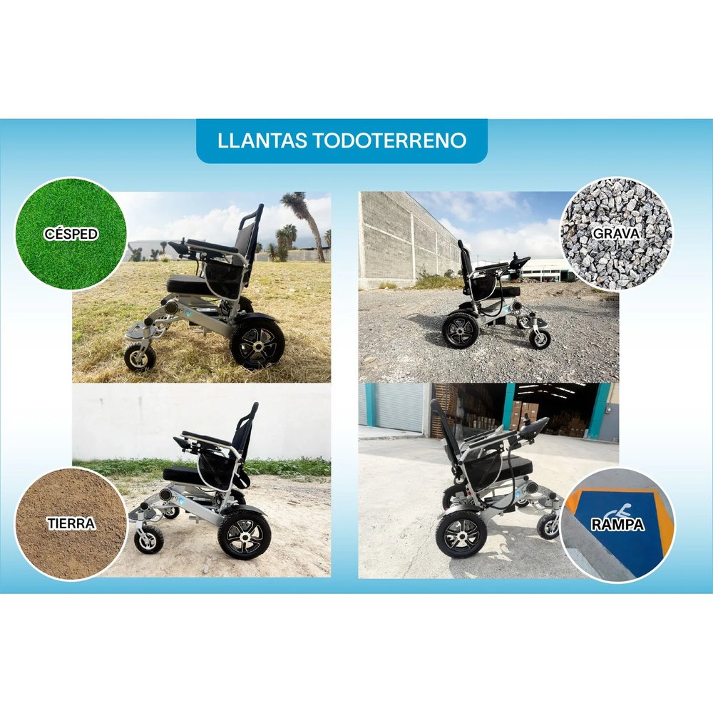 Silla de Ruedas Eléctrica Plegable de Aluminio 28 kg vista 6